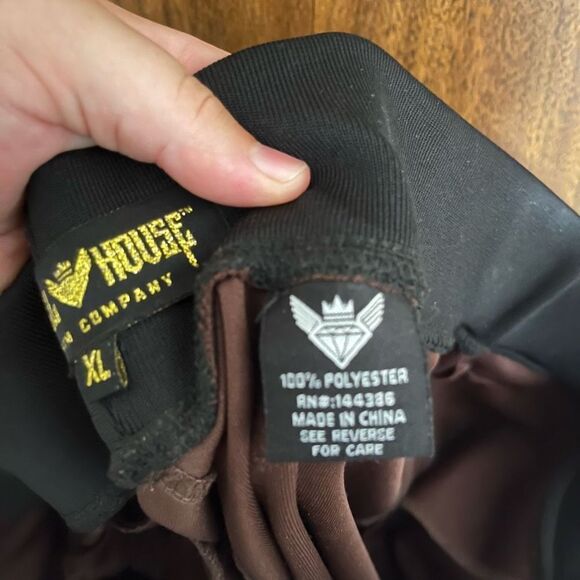 Jewel House Men's Elastic Ribbed Waistband Logo Tapered Sweatpants Brown Size XL - Picture 7 of 8